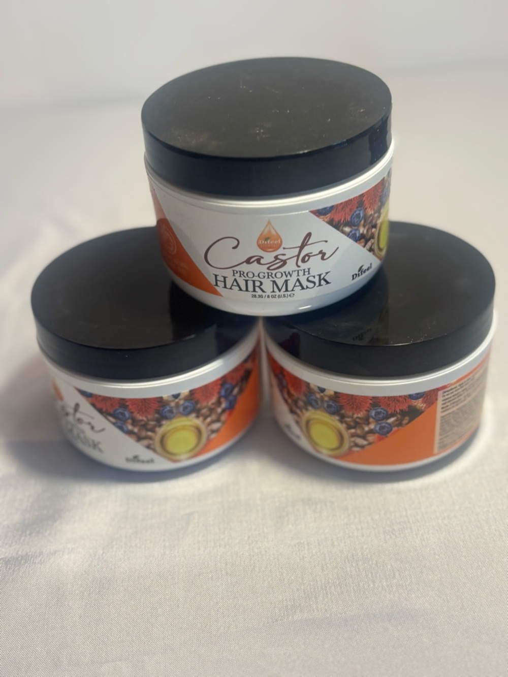 Difeel Castor Pro-Growth Hair Mask - 8 oz sealed tubs New